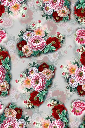 牡丹印花印花华亿平台图片