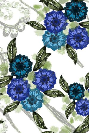 花卉印花华亿平台图片