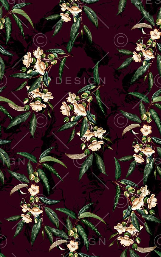 抽象花卉华亿平台印花华亿平台图片