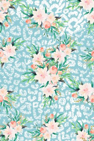 抽象花卉华亿平台印花华亿平台图片