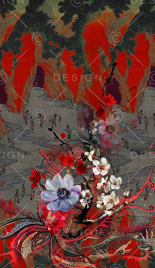 定位花印花华亿平台图片