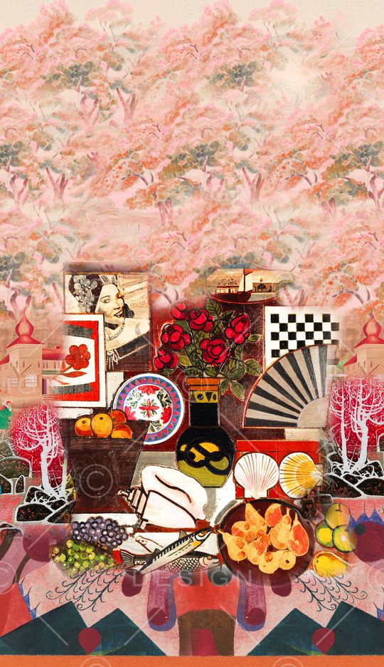 抽象印花华亿平台图片