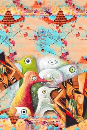 抽象印花华亿平台图片