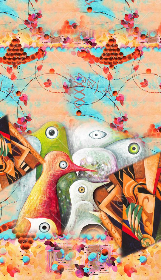 抽象印花华亿平台图片