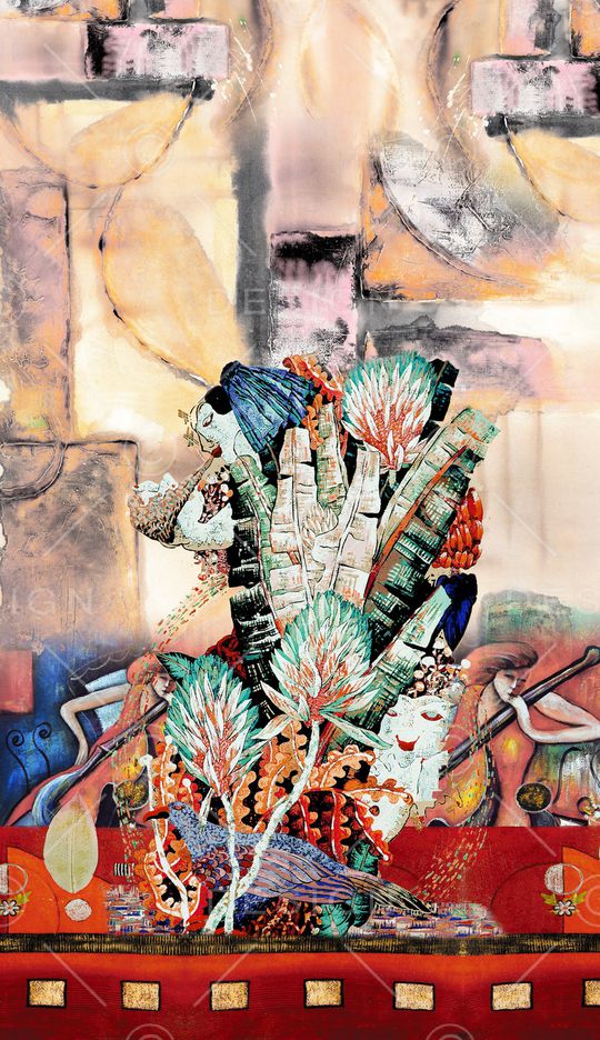 抽象印花华亿平台图片