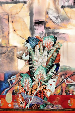 抽象印花华亿平台图片