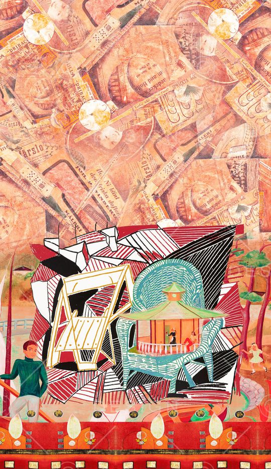 抽象印花华亿平台图片