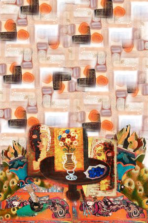 抽象印花华亿平台图片