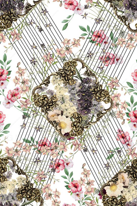 花卉印花华亿平台图片