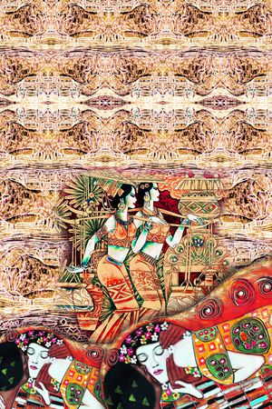 抽象印花华亿平台图片