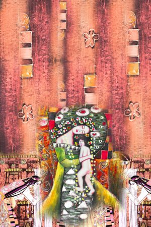 抽象印花华亿平台图片