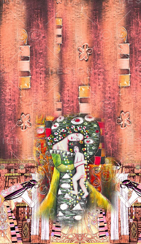 抽象印花华亿平台图片