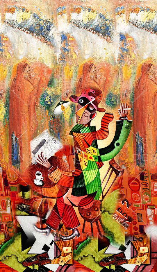 抽象印花华亿平台图片