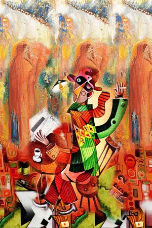 抽象印花华亿平台图片