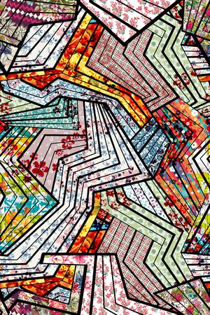 几何印花华亿平台图片