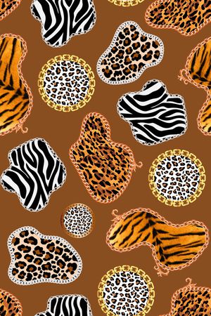 动物纹印花华亿平台图片