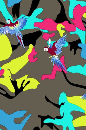 迷彩印花华亿平台图片