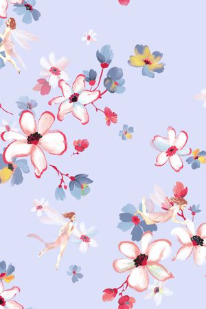 水彩花卉印花华亿平台图片