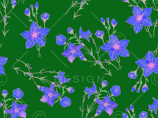 清爽底花卉印花华亿平台图片