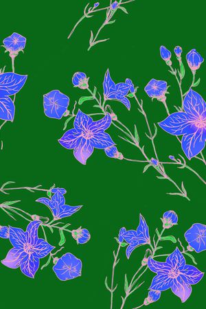 清爽底花卉印花华亿平台图片