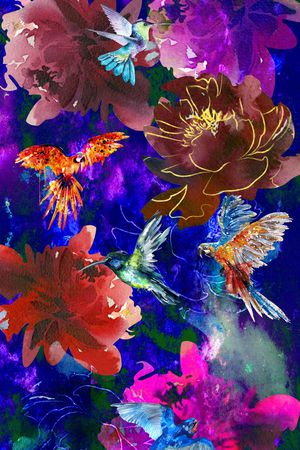 花卉印花华亿平台图片