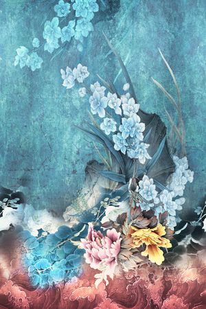 手绘印花华亿平台图片