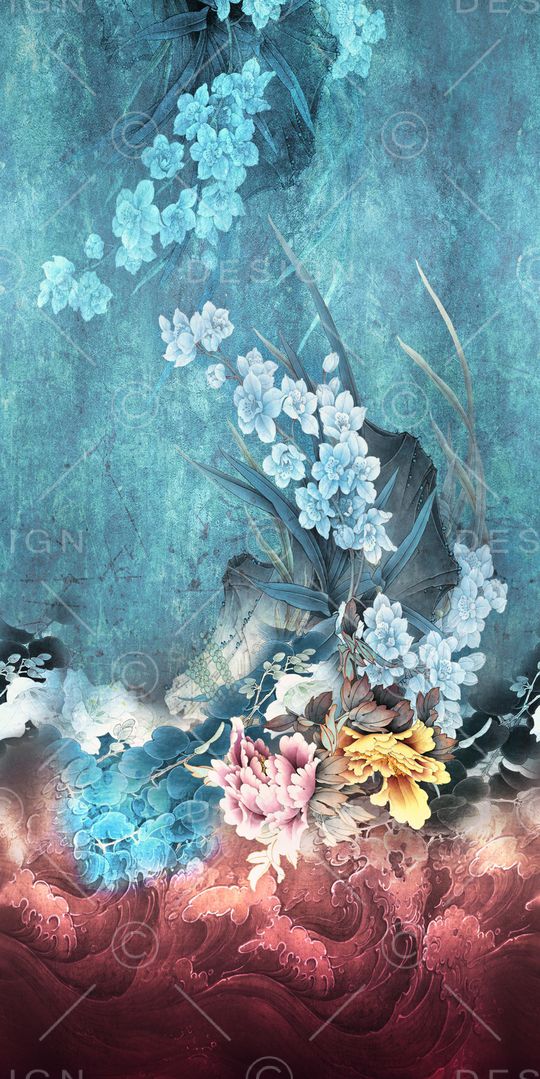 手绘印花华亿平台图片