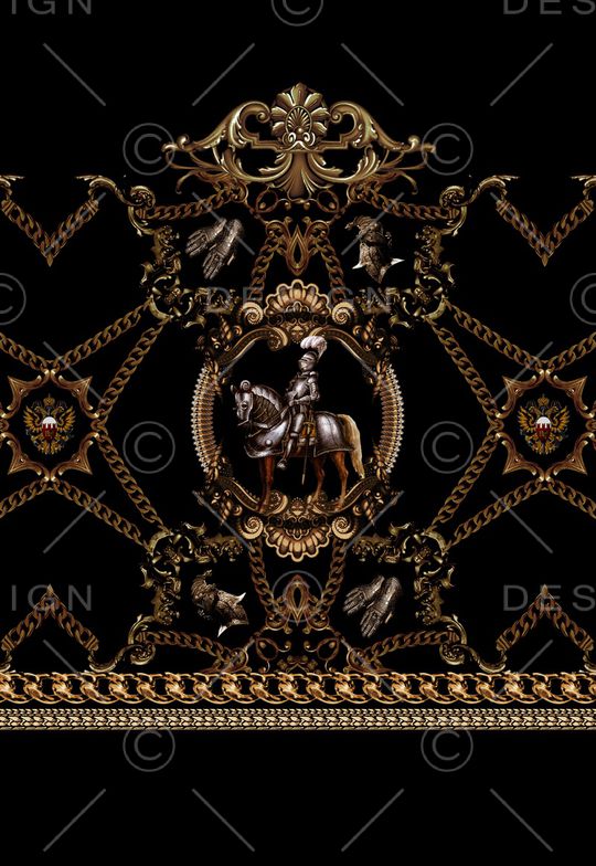 金属锁链底纹印花华亿平台图片