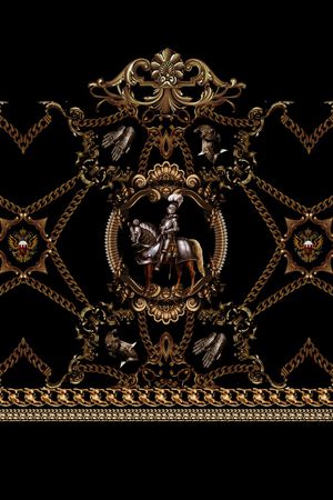 金属锁链底纹印花华亿平台图片