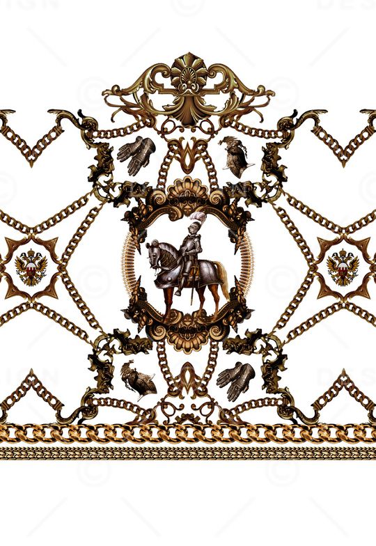 金属锁链底纹印花华亿平台图片