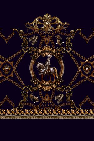 金属锁链底纹印花华亿平台图片