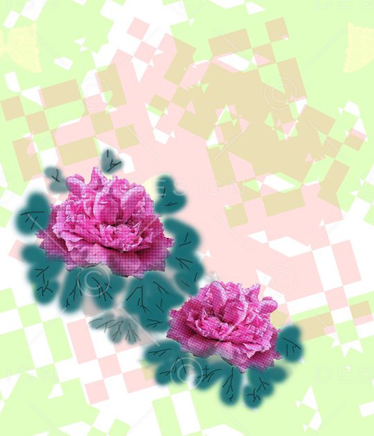 花卉印花华亿平台图片