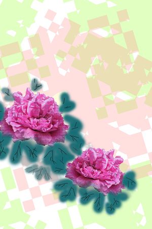 花卉印花华亿平台图片