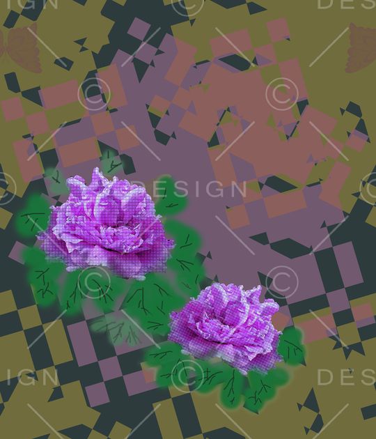 抽象印花华亿平台图片