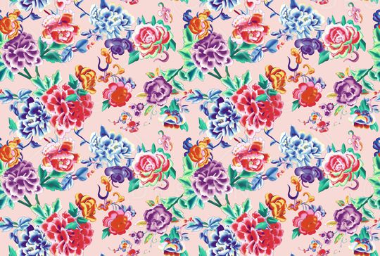 古典花纹印花华亿平台图片