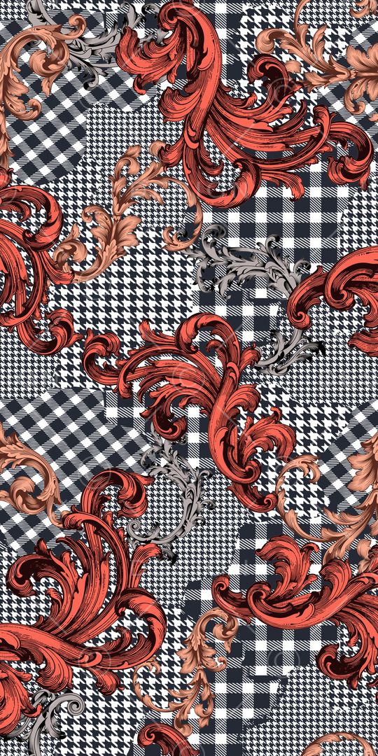 格子印花华亿平台图片