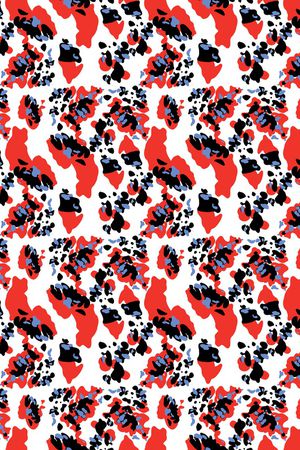 Atlein 国际大牌 手绘插画 红蓝黑乱点印花华亿平台图片