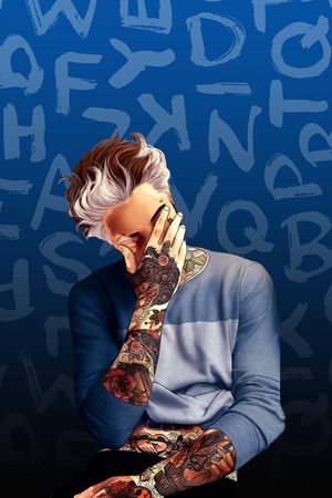 蓝色印花华亿平台图片