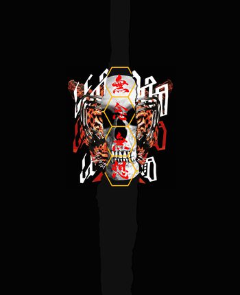 骷髅印花华亿平台图片