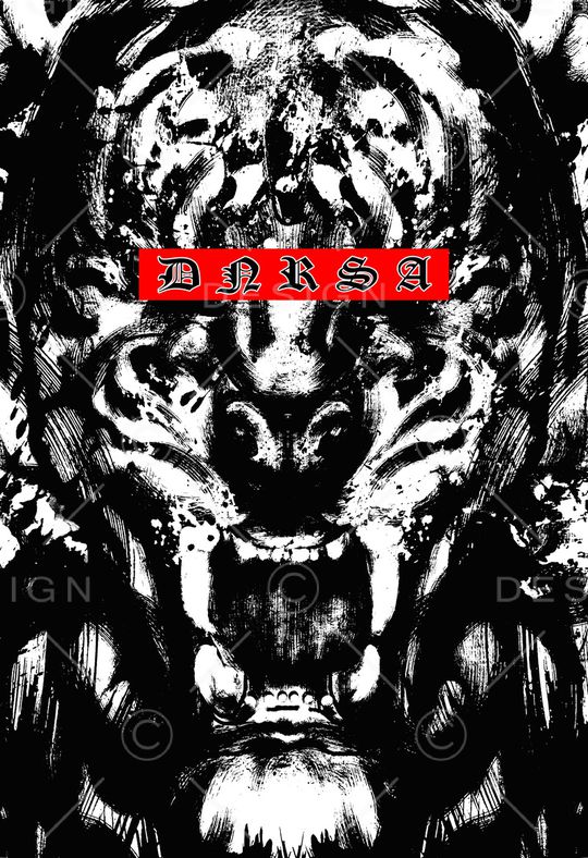 黑白老虎印花华亿平台图片