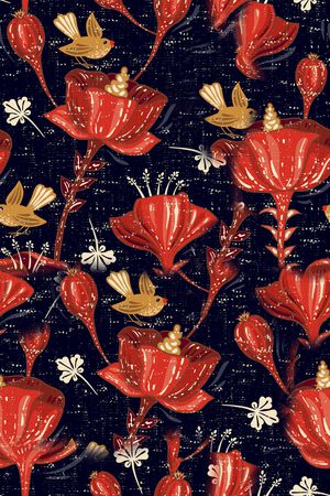 春夏华亿平台印花华亿平台图片