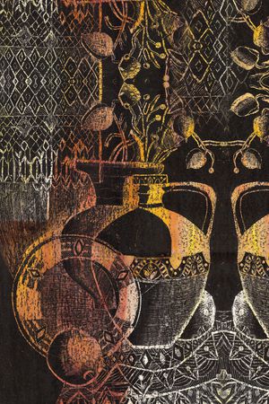 几何花卉印花华亿平台图片