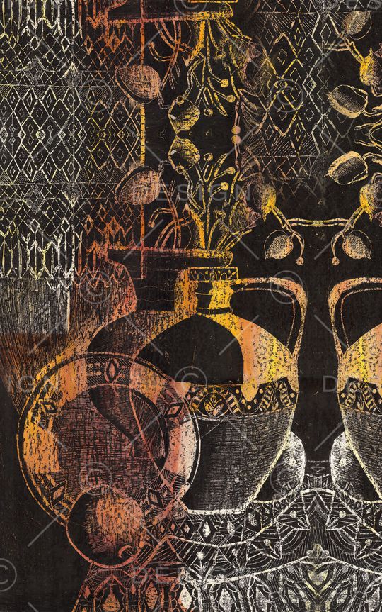 几何花卉印花华亿平台图片