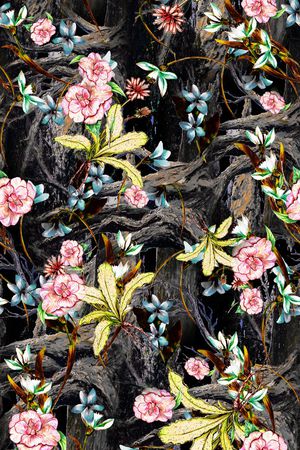 花卉印花华亿平台图片