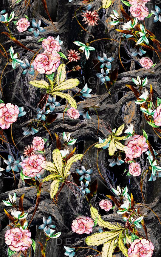 花卉印花华亿平台图片