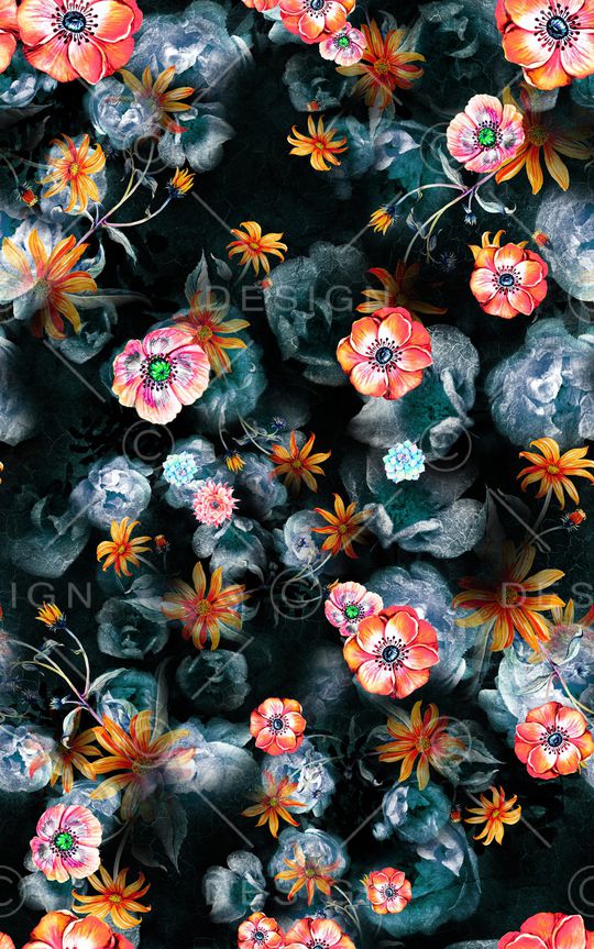 花卉印花华亿平台图片