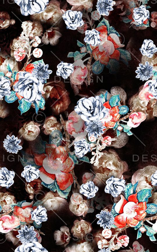 花卉印花华亿平台图片