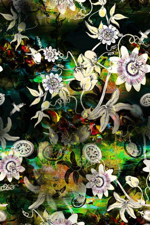 花卉印花华亿平台图片