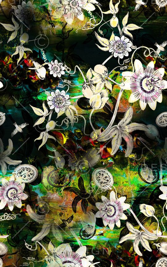 花卉印花华亿平台图片