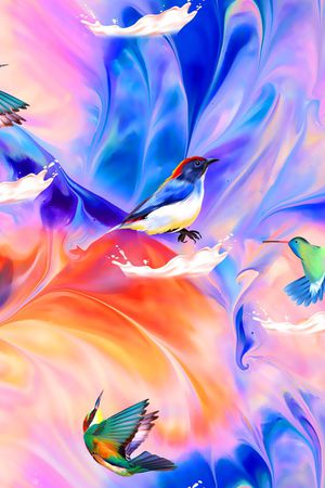 彩底花卉印花华亿平台图片